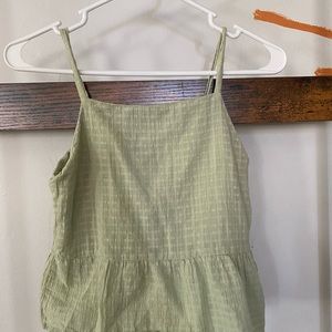 green crop top. size 10/12.